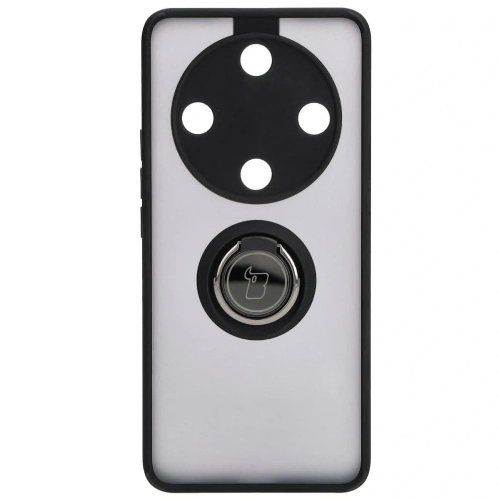 Bizon Case Hybrid Ring Honor Magic6 Lite smoky with a black frame - 2