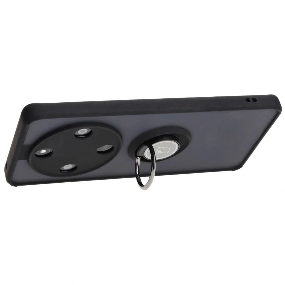 Bizon Case Hybrid Ring Honor Magic6 Lite smoky with a black frame - 5