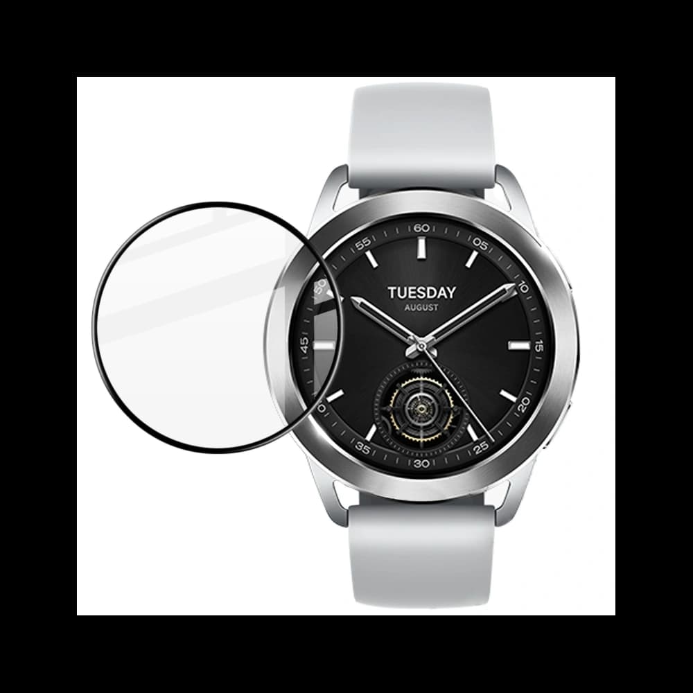 Bizon Glas Uhr Edge Hybrid Xiaomi Uhr S3 47 mm schwarz - 5