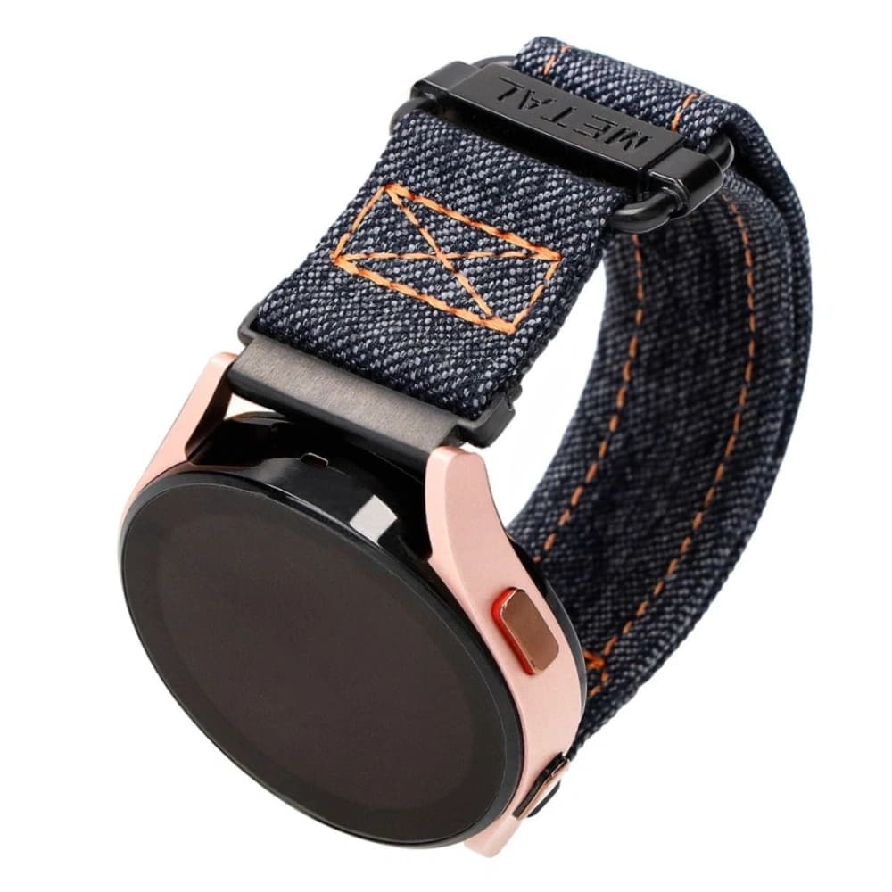 Bizon Strap Uhr Urban Samsung Galaxy Uhr 20 mm dunkelblaue Jeans - 4