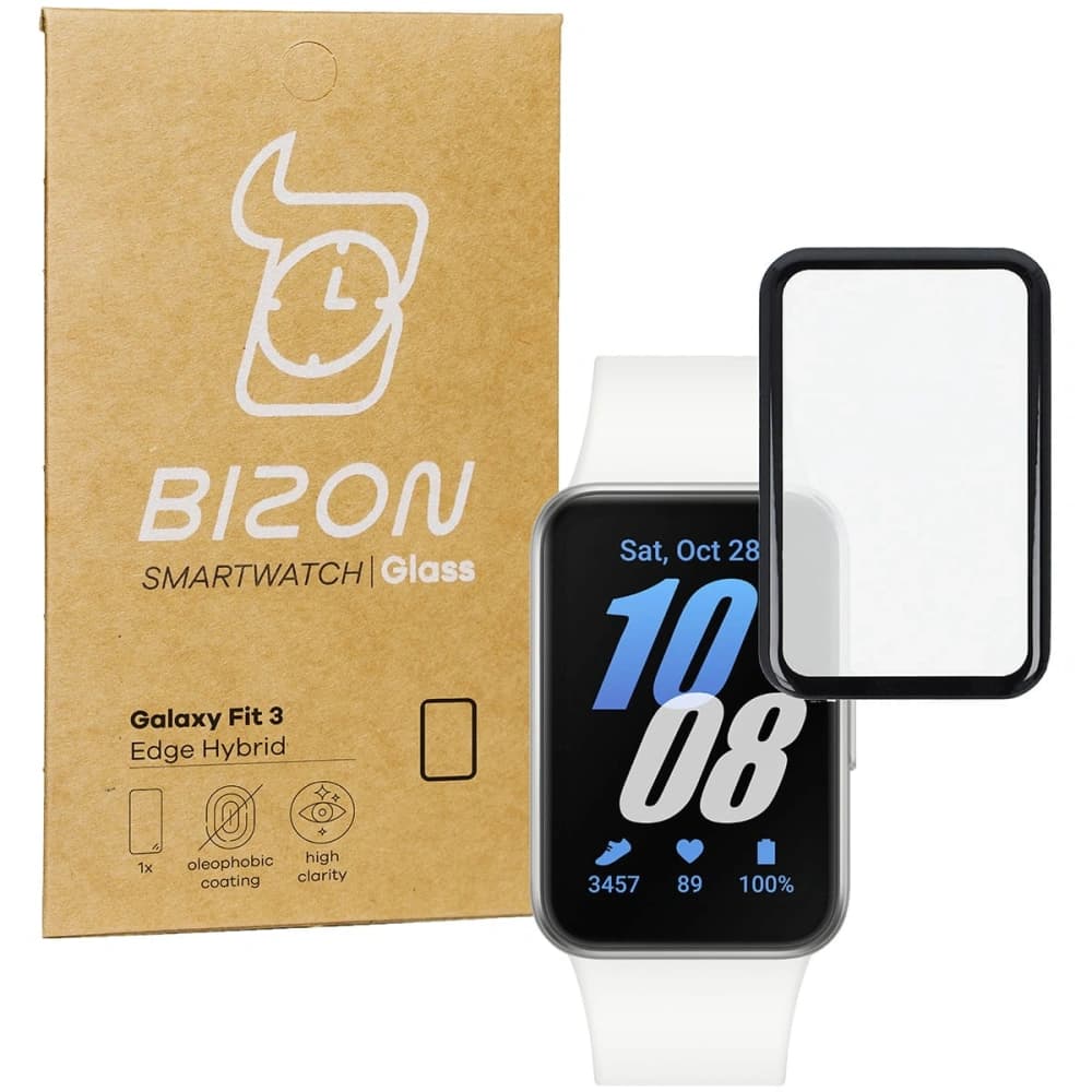 Bizon Glass Watch Edge Hybrid Samsung Galaxy Fit 3 schwarz - 1