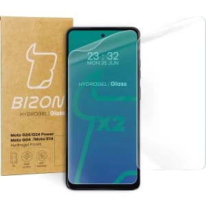 Bizon Glas Hydrogel Front Motorola Moto G04/G24/G24 Power/E14 [2 PACK]