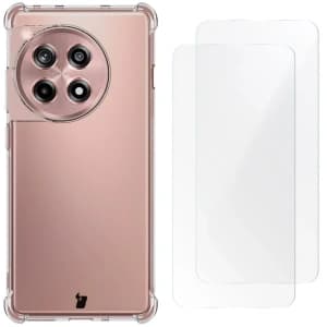 Etui + 2x folia Bizon Case Clear Pack do OnePlus 12R przezroczyste