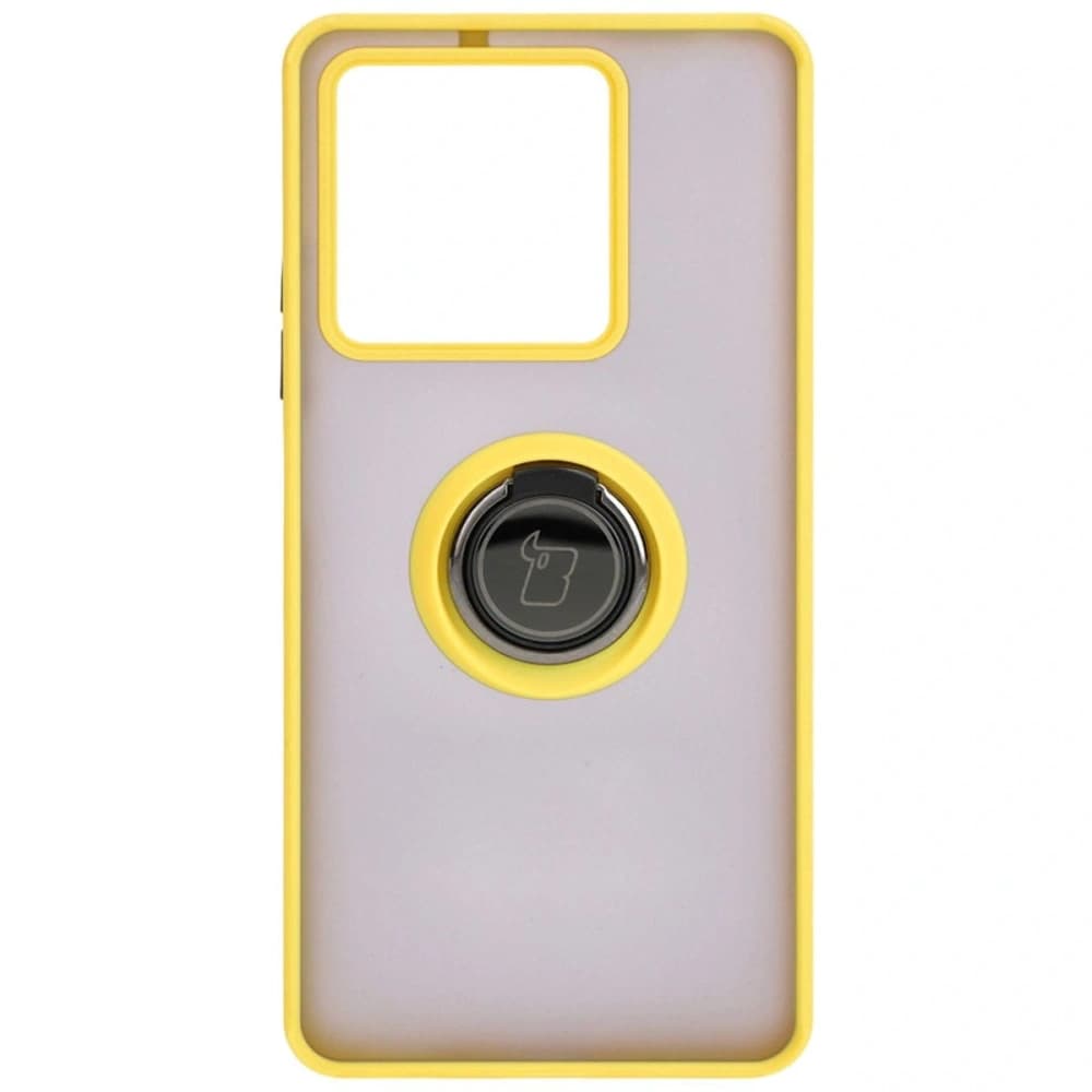 Bizon Case Hybrid Ring Xiaomi Redmi Note 13 5G smoky with a yellow frame - 2