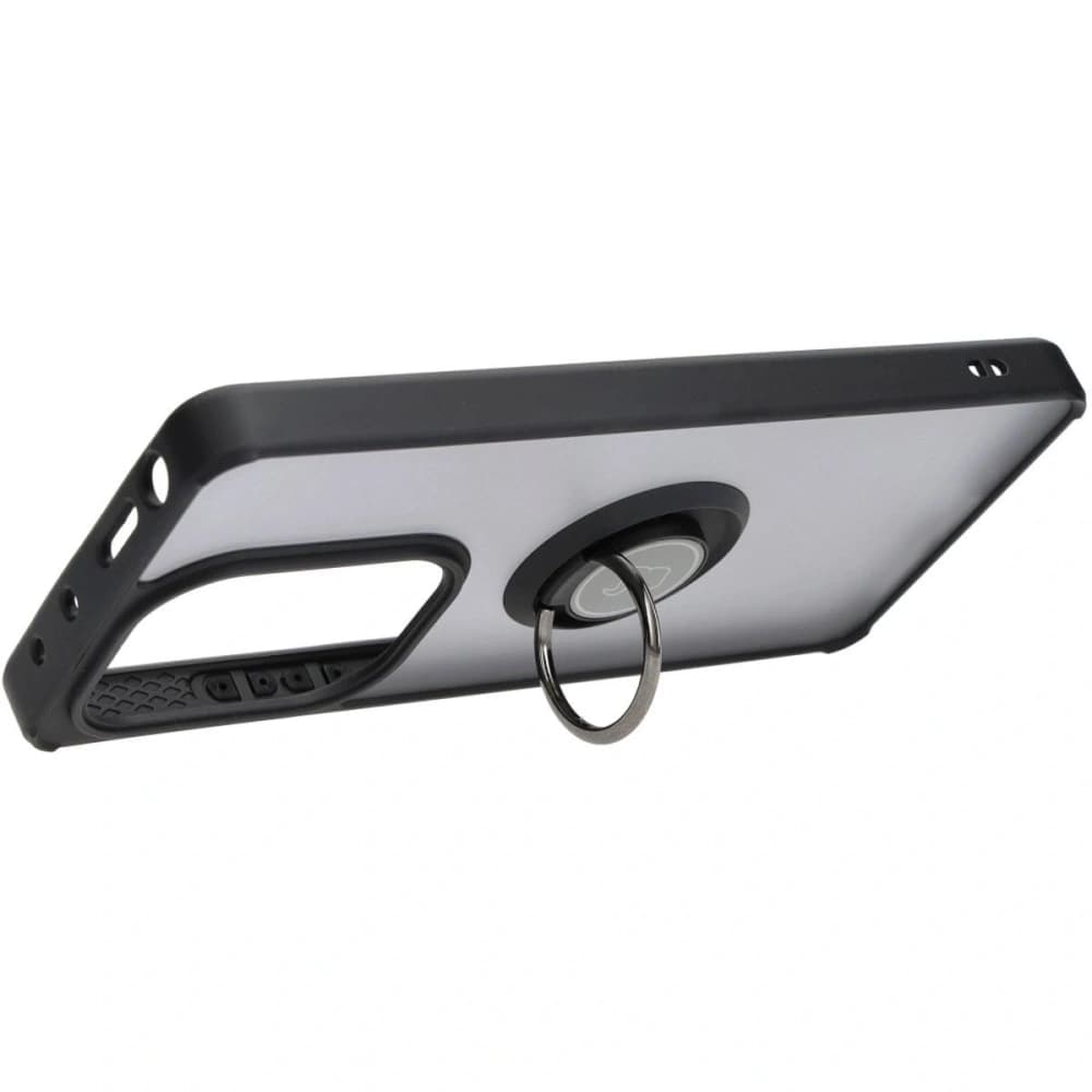Bizon Case Hybrid Ring Xiaomi Poco M6 Pro 4G / Xiaomi Redmi Note 13 Pro 4G / LTE / 14S smoky with a black frame - 5
