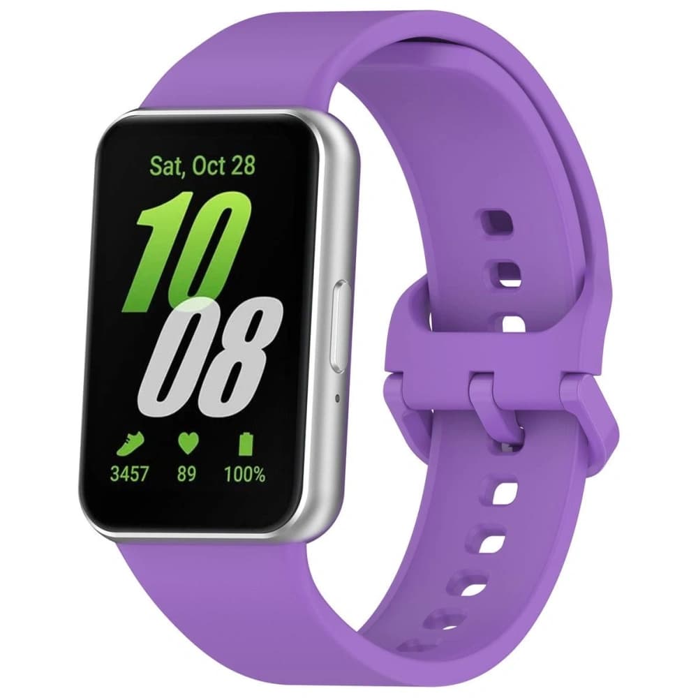 Bizon Strap Watch Silicone Samsung Galaxy Fit 3 lila - 1