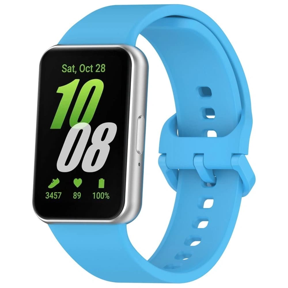 Bizon Armbanduhr Silikon Samsung Galaxy Fit 3 blau - 1