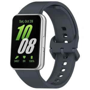 Bizon Strap Uhr Silikon Samsung Galaxy Fit 3 grau
