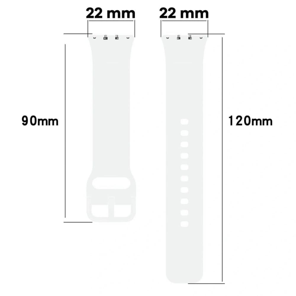 Bizon Armbanduhr Silikon Samsung Galaxy Fit 3 weiß - 2