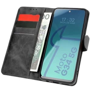 Bizon Case Pocket Motorola Moto G34 5G schwarz