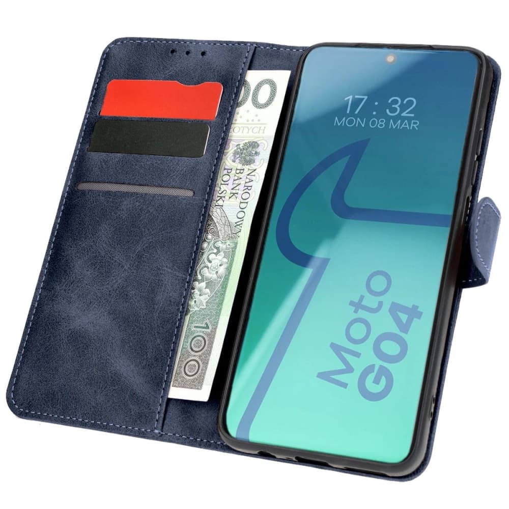 Bizon Case Pocket Motorola Moto G04 / G24 marineblau - 1
