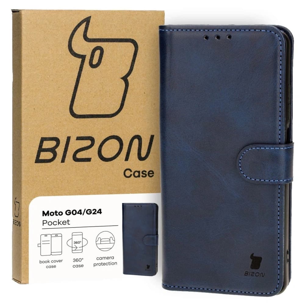 Bizon Case Pocket Motorola Moto G04 / G24 marineblau - 2