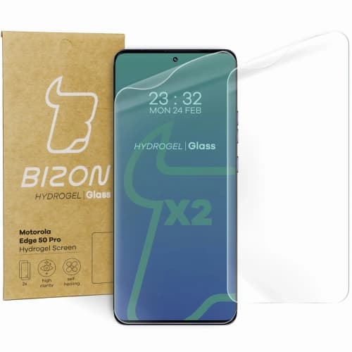 Bizon Glass Hydrogel Front Motorola Edge 50 Pro / Fusion / Ultra [2 PACK]