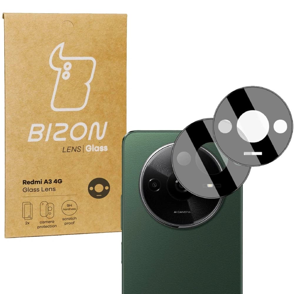 Bizon Glaslinse Xiaomi Redmi A3 4G [2 PACK] - 1
