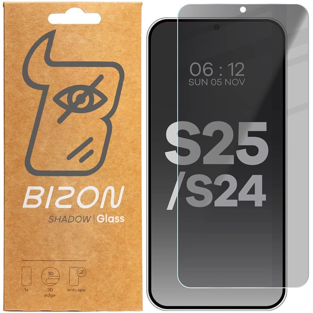 Bizon Glass Clear Shadow Samsung Galaxy S25 / S24 tinted - 1