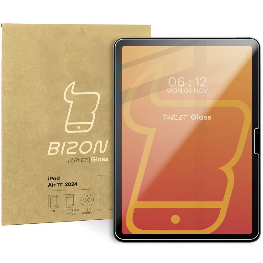Bizon Glass Tab Klar Apple iPad Air 11" 6. Generation 2024 [2 PACK] - 1