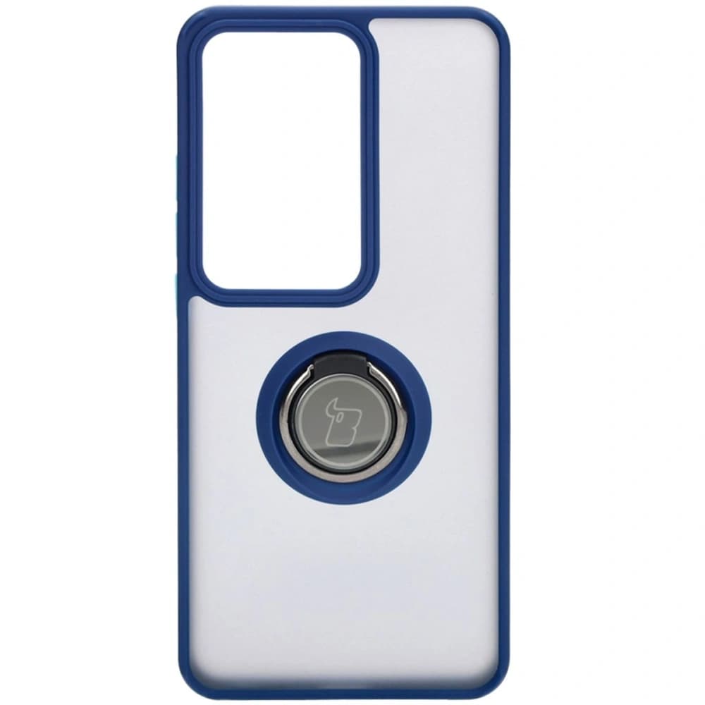 Bizon Case Hybrid Ring Oppo Reno11 F 5G smoky with a navy blue frame - 2