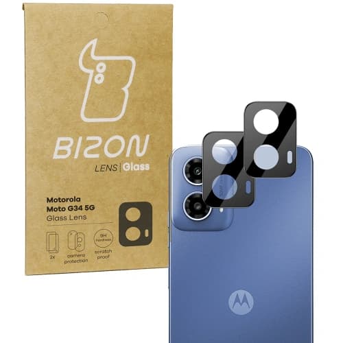 Bizon Glass Linse Motorola Moto G34 5G [2 PACK]