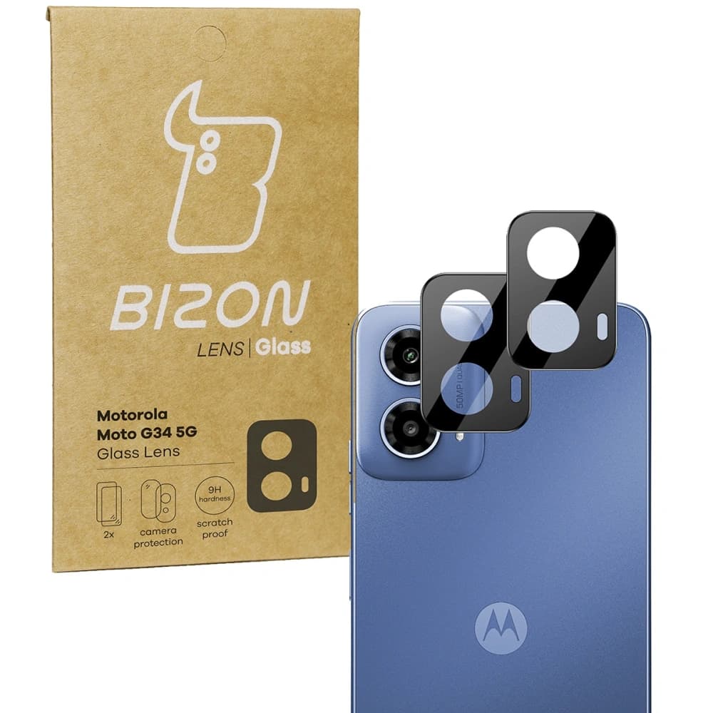 Bizon Glass Linse Motorola Moto G34 5G [2 PACK] - 1