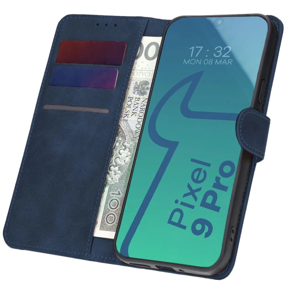 Etui Bizon Case Pocket do Google Pixel 9 Pro XL granatowe - 1