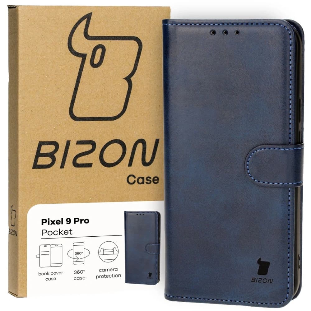 Etui Bizon Case Pocket do Google Pixel 9 Pro XL granatowe - 2