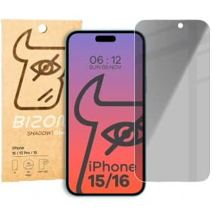 Bizon Glas Klarer Schatten Apple iPhone 16/15/15 Pro getönt