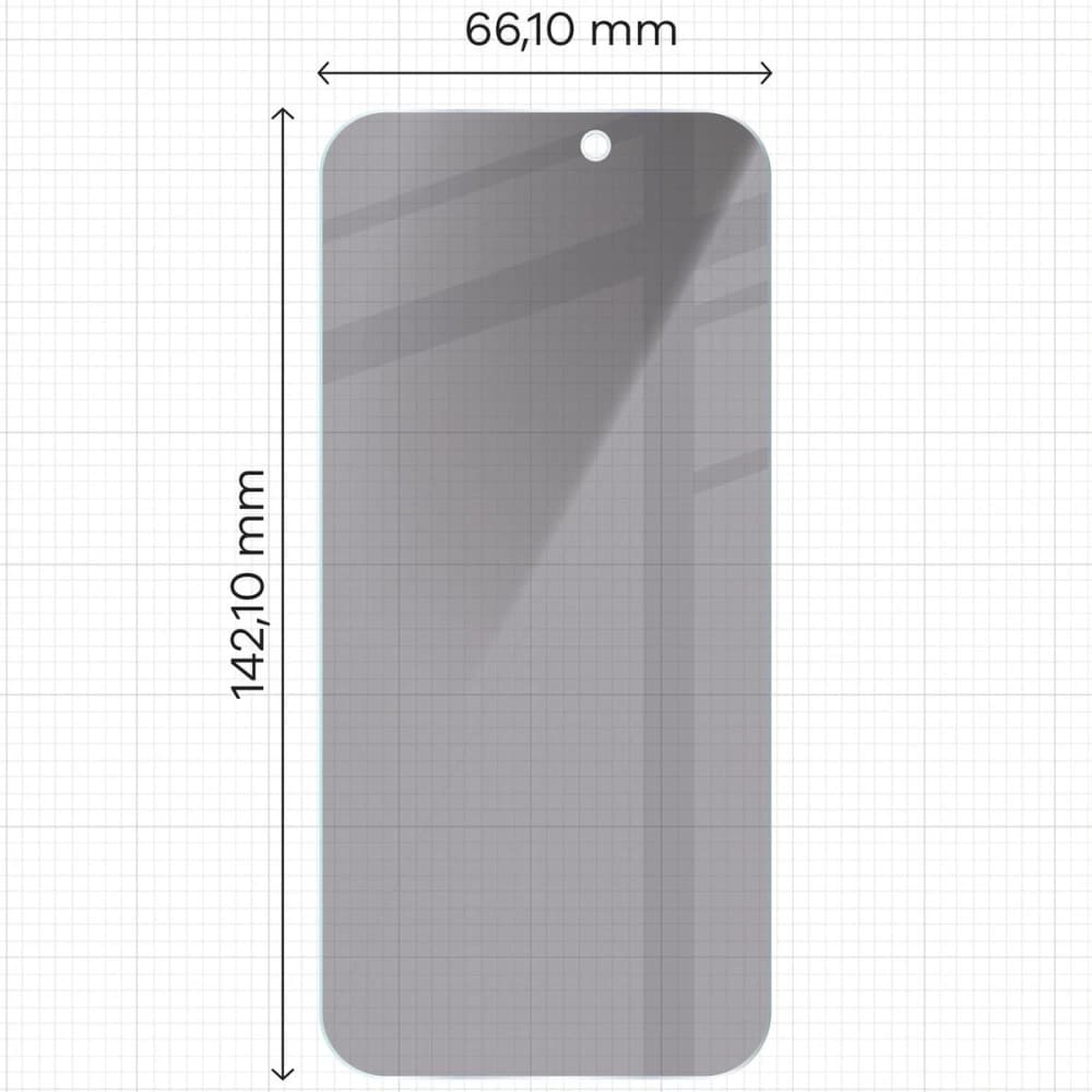 Bizon Glas Klarer Schatten Apple iPhone 16/15/15 Pro getönt - 2