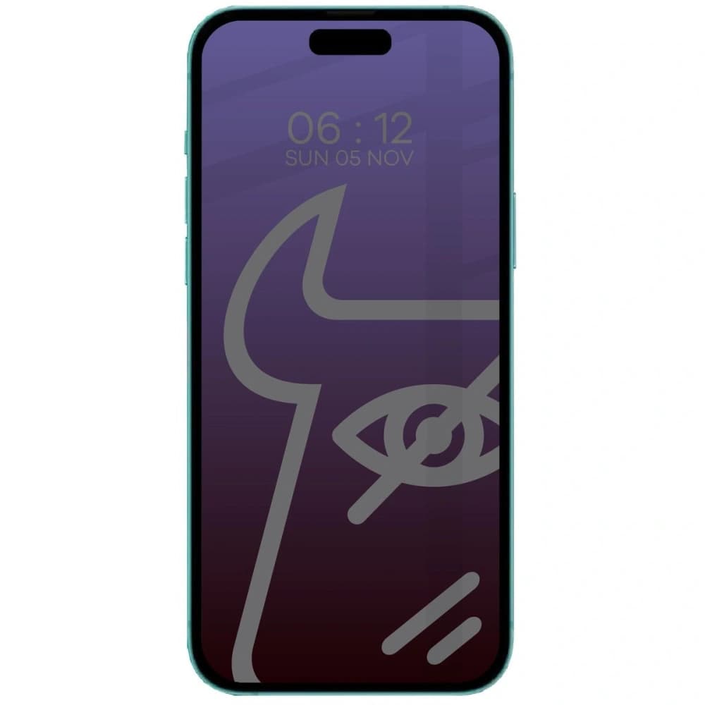 Bizon Glass Edge Shadow Apple iPhone 15 Pro tinted with a black frame - 3