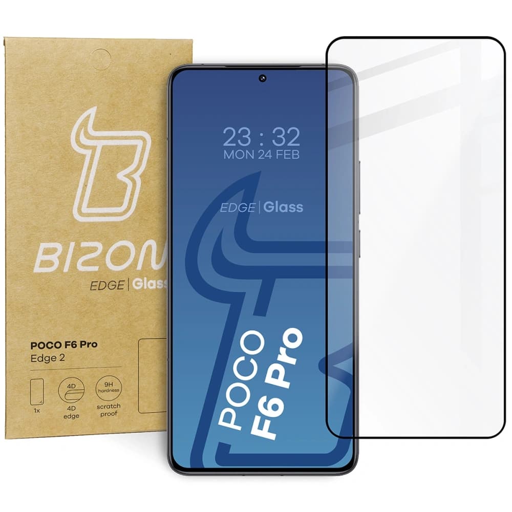 Bizon Glass Edge 2 Xiaomi Poco F6 Pro schwarz - 1