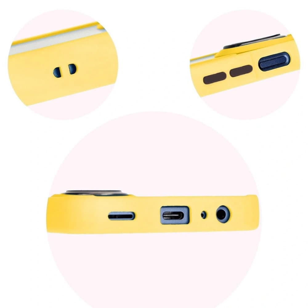 Bizon Case Hybrid Ring Samsung Galaxy M15 5G smoky with a yellow frame - 8