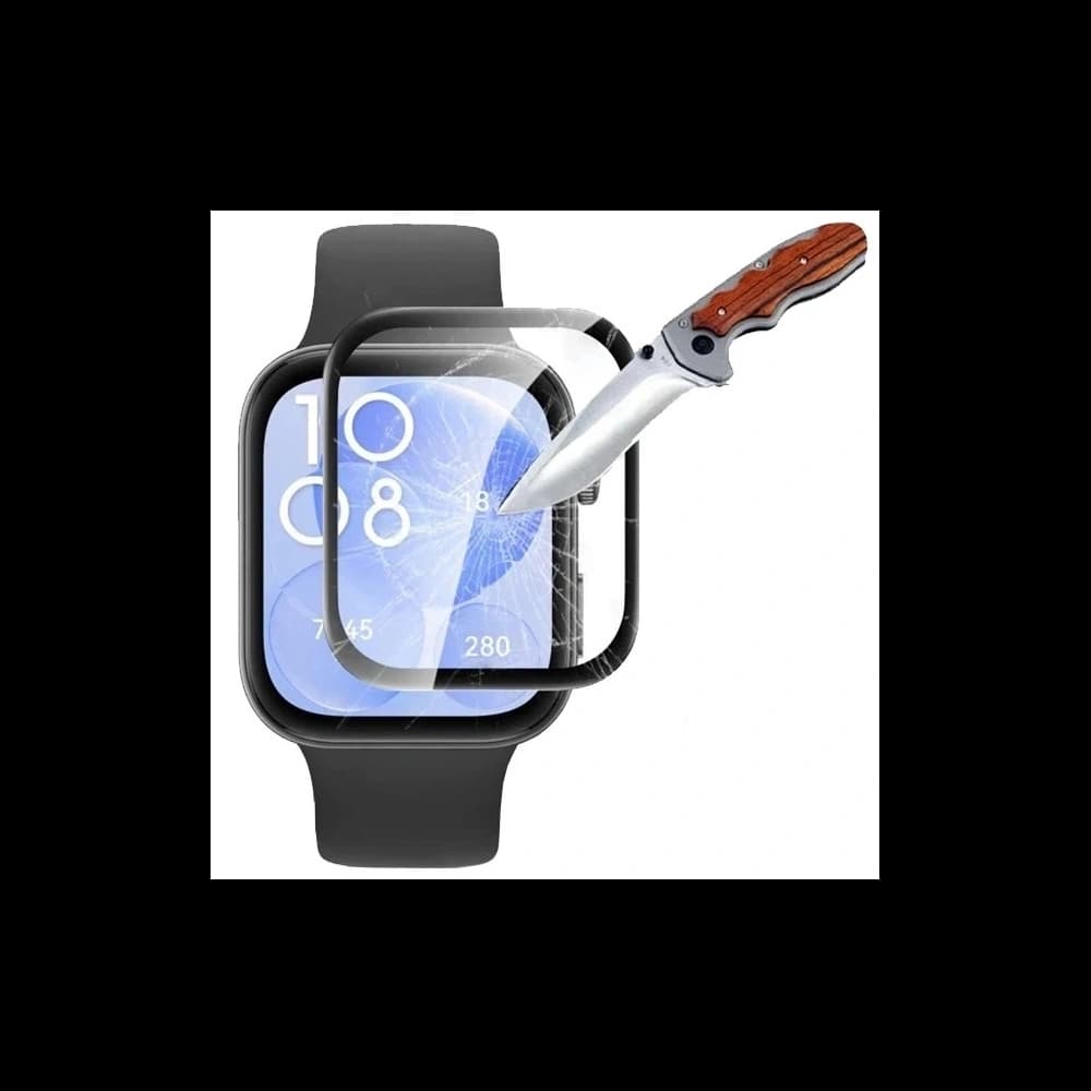 Bizon Glass Watch Edge Hybrid Huawei Watch Fit 3 black - 3