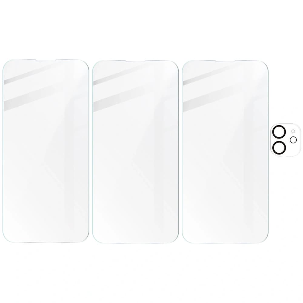 BIZON Clear 3x screen glass + camera glass Apple iPhone 12 - 5