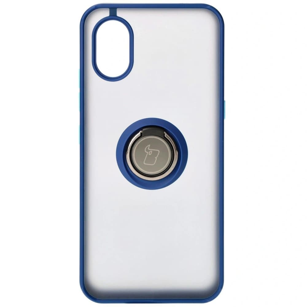 Bizon Case Hybrid Ring Samsung Galaxy Xcover7 smoky with a navy blue frame - 2