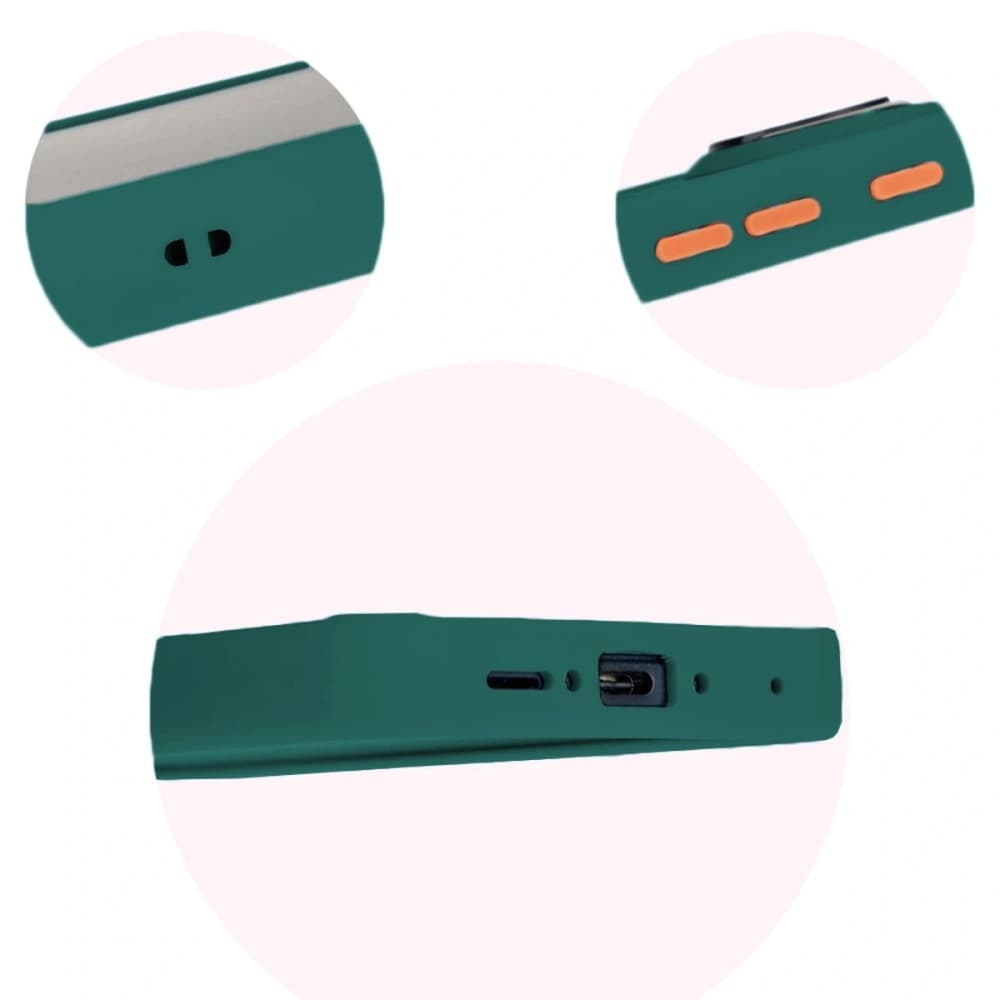 Etui z uchwytem na palec Bizon Case Hybrid Ring do Samsung Galaxy Xcover7 przydymione z ciemnozieloną ramką - 8