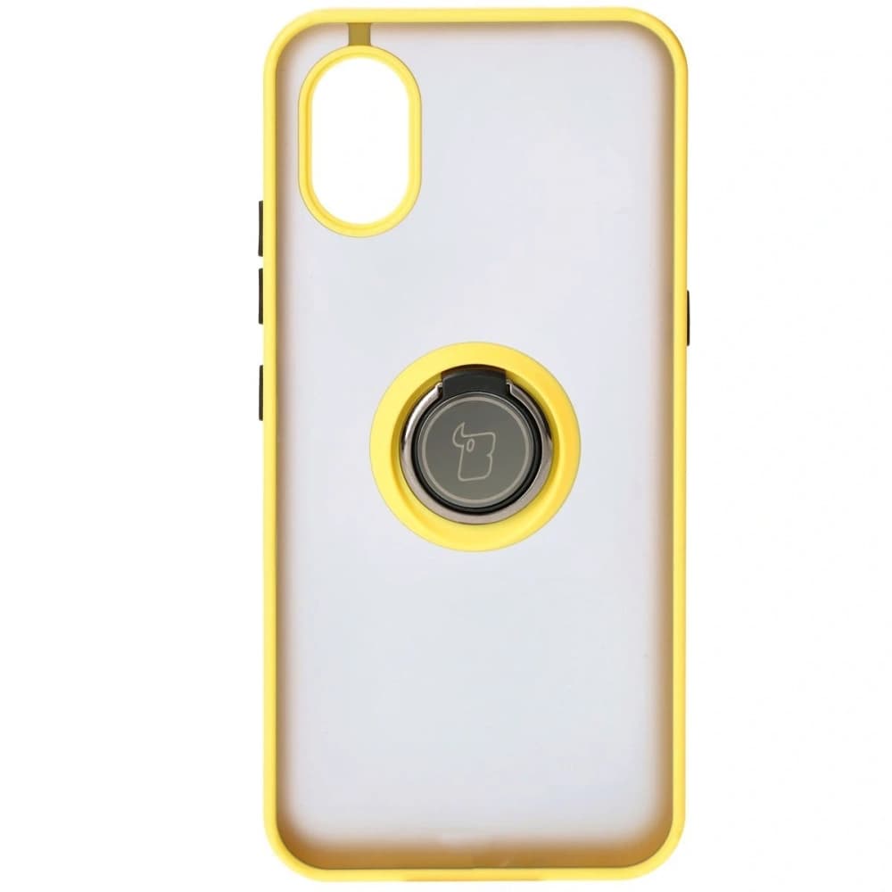 Bizon Case Hybrid Ring Samsung Galaxy Xcover7 smoky with a yellow frame - 2