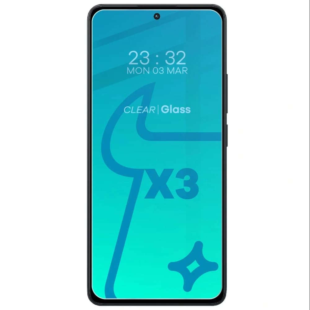 BIZON Clear 3x Bildschirmglas + Kameraglas Xiaomi Redmi Note 13 4G - 4
