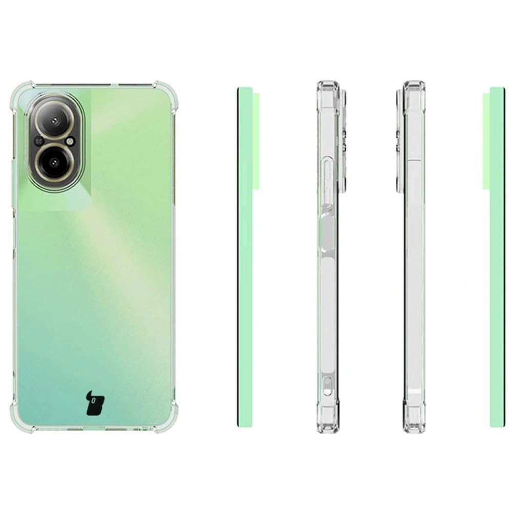 Bizon Case Clear Pack Hülle + 2x Displayschutzglas für Realme C67 4G klar - 4