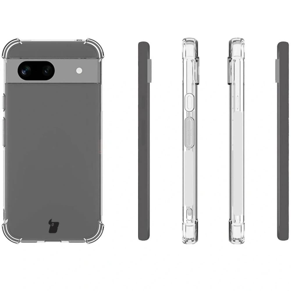 Bizon Case Clear Pack-Hülle + 2x Displayschutzglas Google Pixel 8a klar - 4