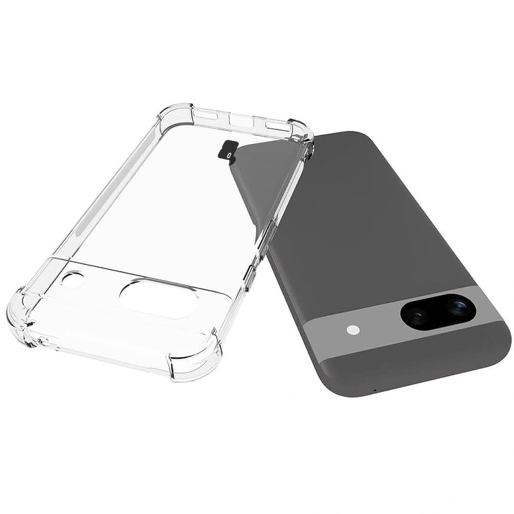 Bizon Case Clear Pack-Hülle + 2x Displayschutzglas Google Pixel 8a klar - 5