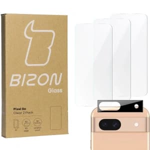 BIZON Clear 3x Bildschirmglas + Kameraglas Google Pixel 8a