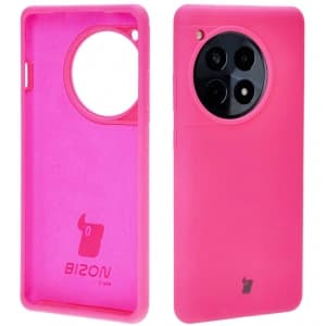 Silikonowe etui Bizon Soft Case do OnePlus 12R neonowo-różowe