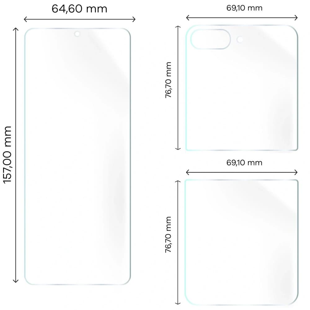 Bizon Glass Hydrogel Set Samsung Galaxy Z Flip 6 / 7 FE - 2