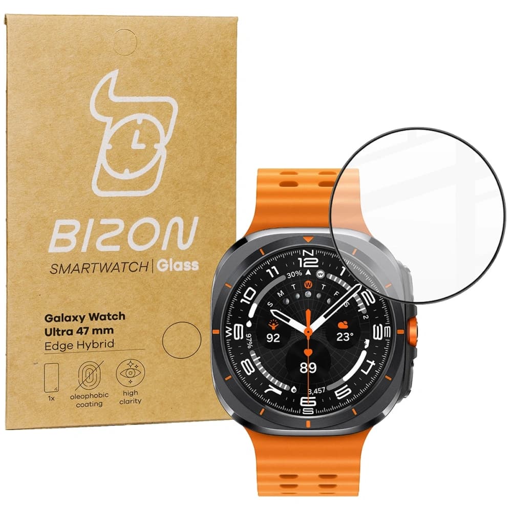 Bizon Glass Watch Edge Hybrid Samsung Galaxy Watch Ultra 47 mm black - 1