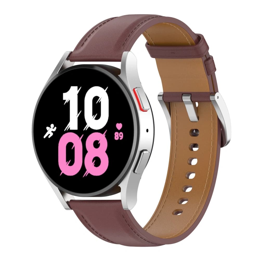 Bizon Strap Watch Casual Samsung Galaxy Watch FE/7/6/6 Classic/5/5Pro/4/4 Classic dark brown - 1