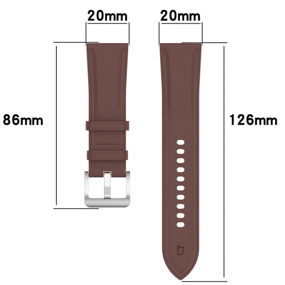 Bizon Strap Watch Casual Samsung Galaxy Watch FE/7/6/6 Classic/5/5Pro/4/4 Classic dark brown - 3