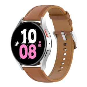 Bizon Strap Watch Casual Samsung Galaxy Watch FE/7/6/6 Classic/5/5Pro/4/4 Classic light brown