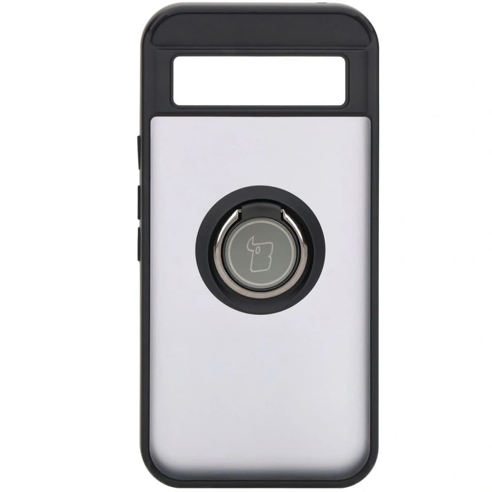 Bizon Case Hybrid Ring Google Pixel 8a rauchig mit einem schwarzen Rahmen - 2