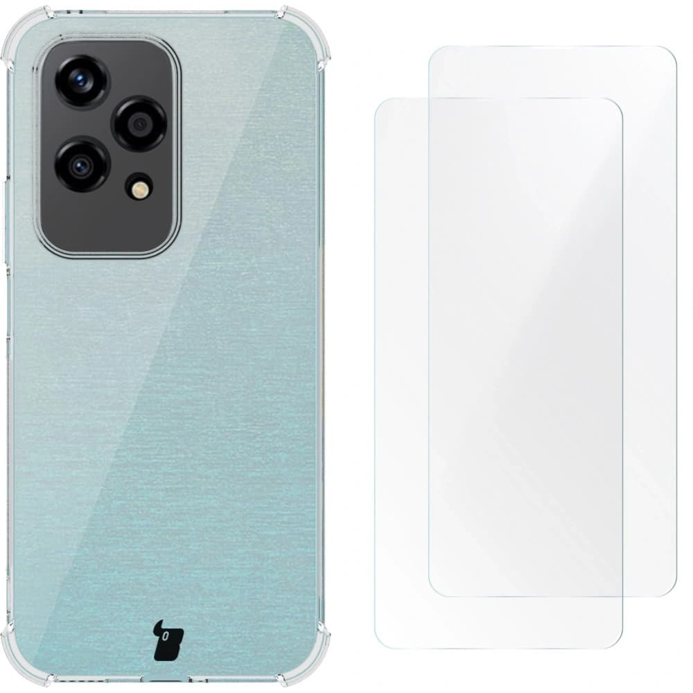 Bizon Case Clear Pack flexibles Case + 2x Bildschirmfolie Honor 200 Lite klar - 2