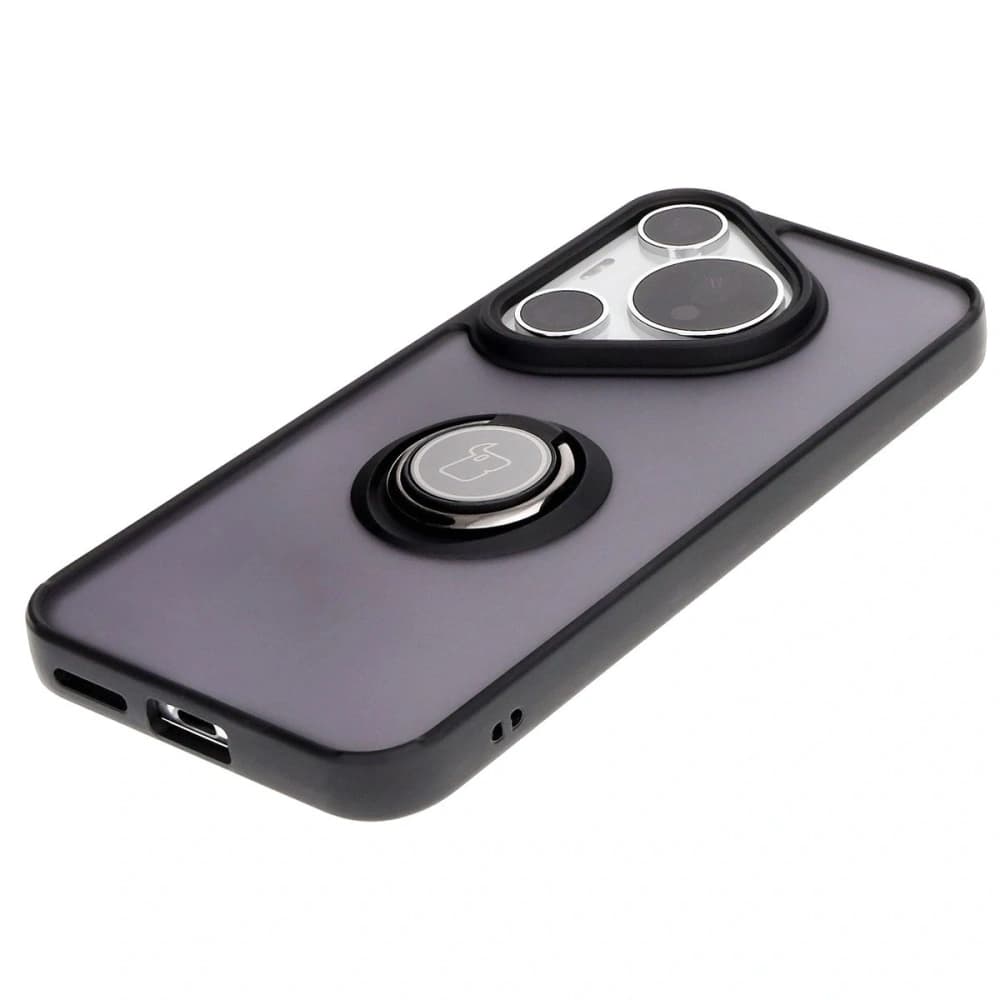 Bizon Case Hybrid Ring Huawei Pura 70 Pro / Pro+ smoky with a black frame - 3