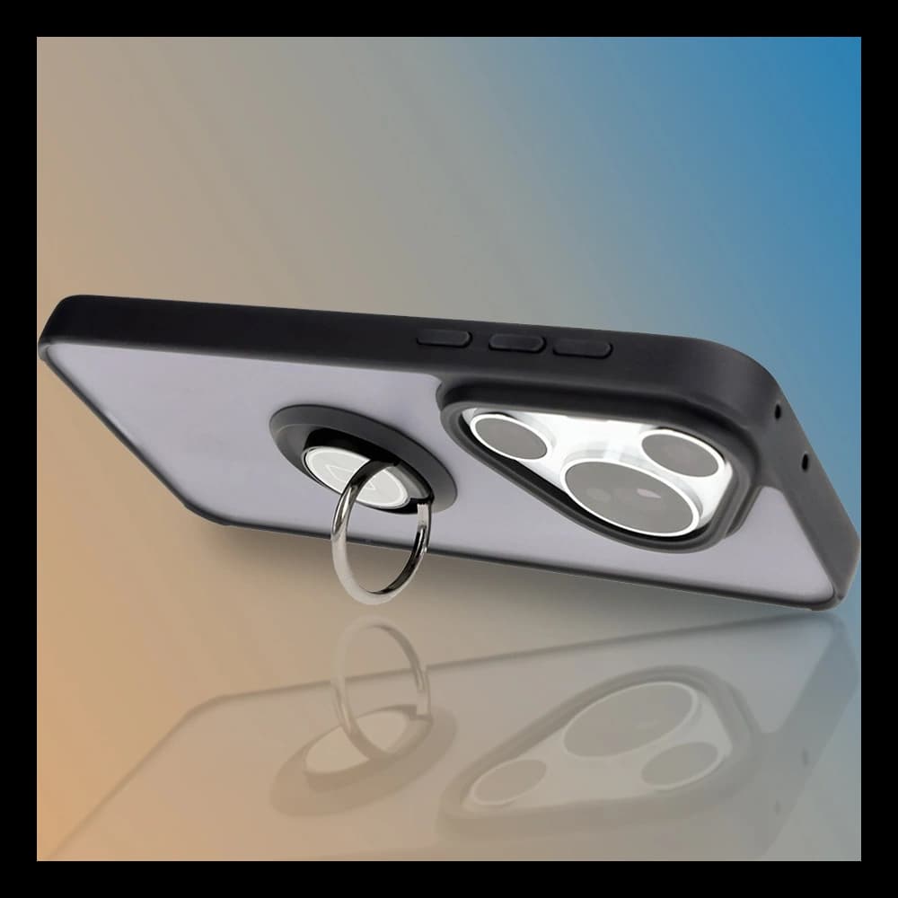 Bizon Case Hybrid Ring Huawei Pura 70 Pro / Pro+ smoky with a black frame - 9